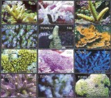 Tuvalu - Fauna Marina - CORALI - 12 val. - MNH - Mich. 25 EUR