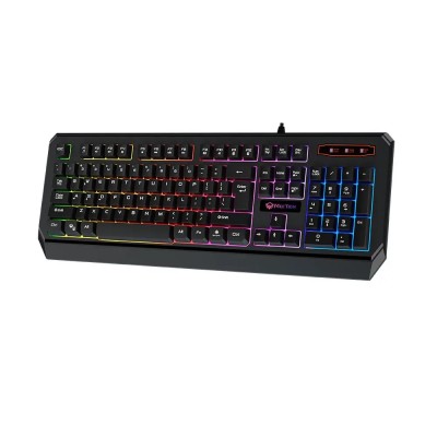 Tastatura gaming Meetion MT-K9320 iluminare rainbow Blacklit, rezistenta la apa, USB, negru foto