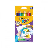 Set creioane colorate Aquacouleur Bic, P12