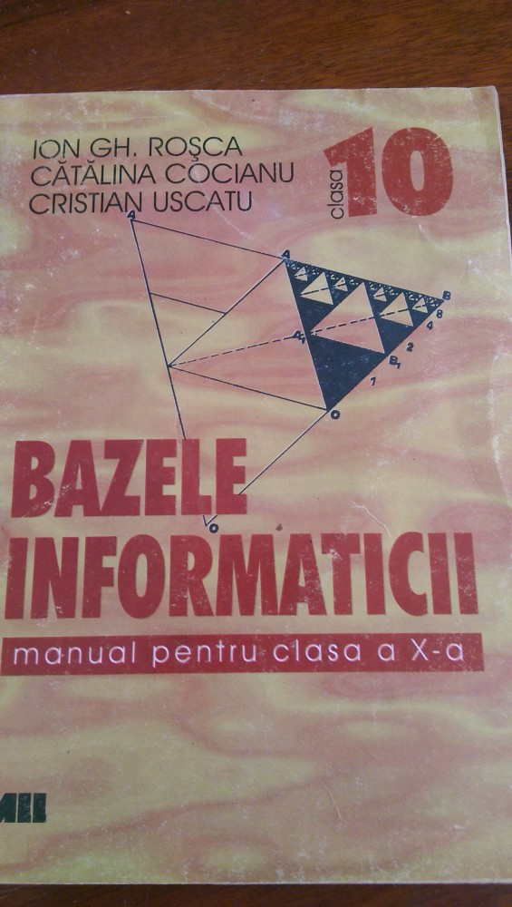 Bazele informaticii manual cls. X I.Rosca,C.Cocianu,C.Uscatu 1999 |  Okazii.ro
