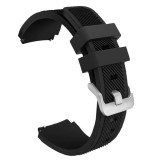 Curea silicon, compatibila Garmin Vivoactive 4, telescoape Quick Release, 22mm, Negru