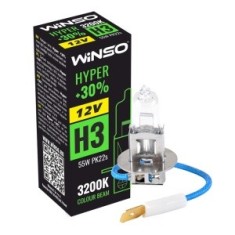 Bec Halogen Winso Hyper +30% H3 - 12V, 55W PK22s ● 3200K