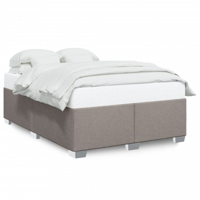vidaXL Cadru de pat fără saltea, gri taupe, 140x190 cm, textil 3284475