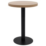 vidaXL Masă de bistro, maro deschis, 60 cm, MDF 286421