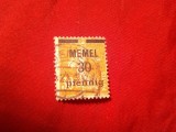 Timbru 30c Franta 30c cu supratipar Memel 30pf , 1920 , stampilat
