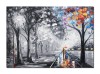 Tablou indragostiti pictat manual, Impreuna pentru totdeauna, 70x50cm ulei pe panza in cutit, gata de expus pe perete