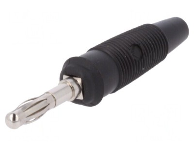 Mufă Banană 4mm 32A 60VDC Neagră Neizolată foto