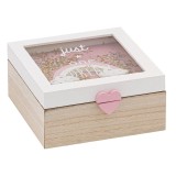 Cutie lemn pentru bijuterii Just Dream, 15 x 15 x 7 cm