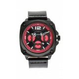Ceas de mana barbati elegant, business, curea de piele Matteo Ferari- MF8260LTHNEGRUROZ