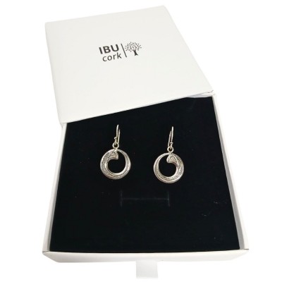 Cercei din argint Circle Wave foto
