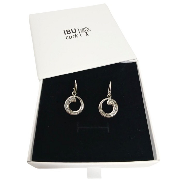 Cercei din argint Circle Wave