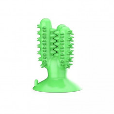 Jucarie model perie pentru curatarea dintilor la caini, Gonga&reg; Verde