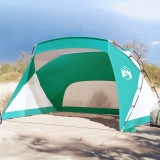 Cort Plaja vidaXL Verde Marin 274x178x170 cm, Impermeabil, Sac Nisip, Portabil, Montare Rapida