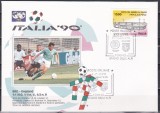 Italia 1990 - Cupa Mondială de fotbal - Stadionul din Palermo, FDC, Stampilat