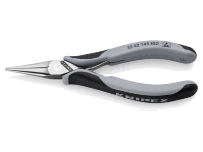 Clește cu bot semi-rotund ESD pentru electronică 145mm KNIPEX foto