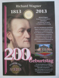 Carton filatelic numismatic german 300 x 210 mm 10 Euro 2013 UNC Richard Wagner, Europa, Cupru-Nichel, Circulata
