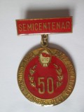 Insignă Romania:UTC semicentenar 1922-1972