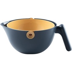 Bol cu doua straturi, flippy, pentru fructe, legume, cu cos de scurgere a apei, 2l, din abs+pp, 29.9 x 22.5 x 11.8 cm, albastru-portocaliu