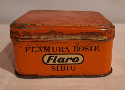 FLARO Intreprinderea Flamura Rosie Sibiu - CURSORI - cutie veche din tabla foto