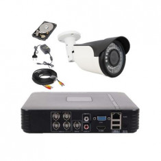 Sistem complet 1 camera supraveghere FULL HD Zoom Motorizat Ir 40m cu HDD 1Tb foto
