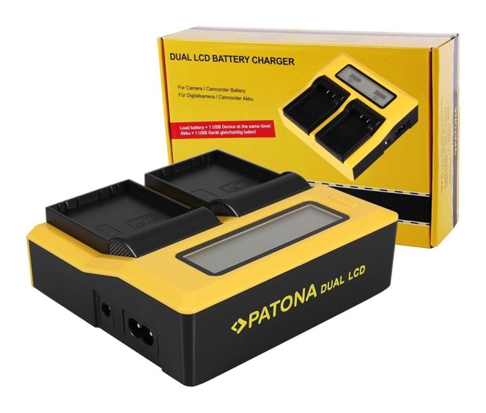 Patona Dual LCD USB incarcator pentru Olympus BLH-1 OM-D EM-1 Mark 2 EM-1 Mark II