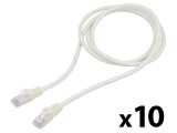 Patch cord U/UTP 6 litat CCA PVC alb 1,5m 26AWG