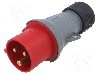Conector alimentare AC, IEC 60309, IP44, 16A, 415V, 3 pini, AMPHENOL - 2CMA101948R1000