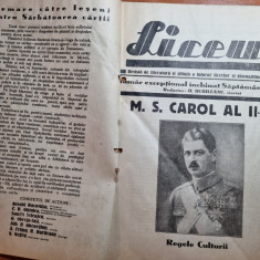 revista liceul 1935- carol al 2-lea regele culturii