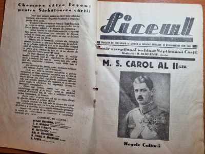 revista liceul 1935- carol al 2-lea regele culturii foto