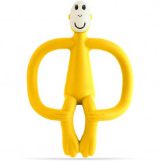 Matchstick Monkey Teething Toy and Gel Applicator jucărie pentru dentiție perie 2 in 1 Yellow 1 buc