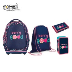 Set Micul Scolar: Ghiozdan, Penar echipat, Sac Sport, Portofel, Berry Good -
