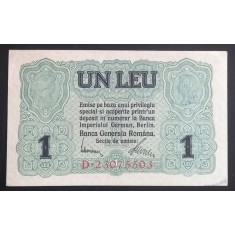 Rom&acirc;nia, 1 Leu 1917, BGR.