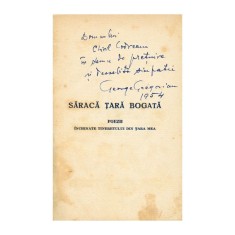 George Gregorian, Saraca ?ara bogata, cu dedica?ie, 4 volume colligate foto