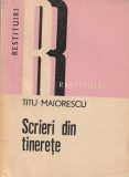 TITU MAIORESCU - SCRIERI DIN TINERETE