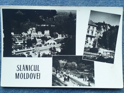 446 - Slanicul Moldovei / Slanic Moldova, mozaic/ carte postala RPR circulata foto