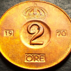 Moneda 2 ORE - SUEDIA, anul 1970 * cod 4282 A