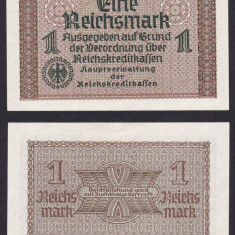 GERMANIA █ bancnota █ 1 Reichsmark █ 1940-1945 █ P-R136a Ro551 █ UNC necirculata