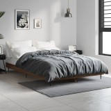 VidaXL Cadru pat fără saltea stejar maro 120x190 cm, lemn prelucrat