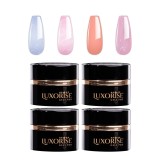 Cumpara ieftin Set 4 Gel Constructie JellyFlex LUXORISE, Lovely Nails 01