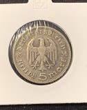 Moneda 5 reichsmark 1936 F argint Paul von Hindenburg