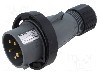 Conector alimentare AC, IEC 60309, IP67, 16A, {{Tensiune nominala}}, 5 pini, AMPHENOL - 2CMA101090R1000