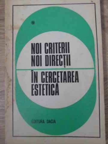 NOI DIRECTII IN CERCETAREA ESTETICA-SUB REDACTIA ION PASCADI