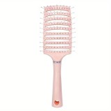 Cumpara ieftin Perie de par profesionala, ventilata, anti-incalcire, cu peri flexibili si maner ergonomic, pentru uscare rapida si coafare zilnica, roz , Dactylion