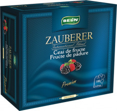 Ceai Zauberer fructe de padure snur si supraplic 100 pl, 200 gr, + 1 cutie Verde cu lamaie Zauberer GRATUIT foto