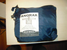 Hanorac de ploaie ANORAK - OLD NAVY, mas. L, nu a fost folosit, albastru, NOU foto