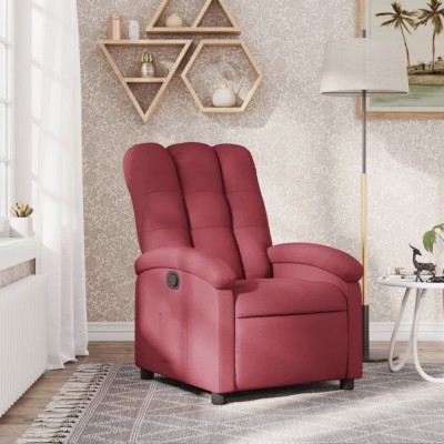 vidaXL Fotoliu rabatabil, roșu vin, material textil 371730 foto