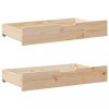Sertare Pat cu Roti Lemn Masiv Pin 90x55x16 cm, 2 buc. Depozitare Sub Pat Lenjerie, Jucarii