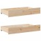 Gossi sertare de pat cu roti, 2 buc., 90x55x16 cm, lemn masiv de pin