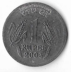 Moneda 1 rupee 2003 - India foto