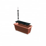 Cumpara ieftin Jardiniera pentru flori cu sistem irigatie, 60x25.7x14 cm, maro, Strend Pro